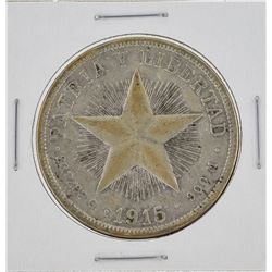 1915 Cuba Silver Peso Coin