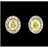 Image 1 : 14KT Two Tone Gold 1.44ctw Diamond Earrings