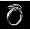 Image 4 : Silver 0.30ctw Diamond Ring