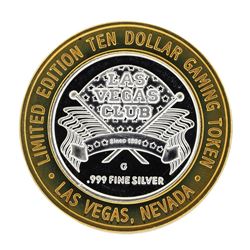 .999 Silver Las Vegas Club $10 Casino Limited Edition Gaming Token