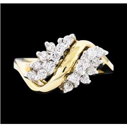 14KT Two Tone Gold 0.70ctw Diamond Ring