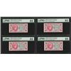 Image 1 : (4) Consecutive 25 Cents Military Payment Certificates Series 641 PMG Choice Unc