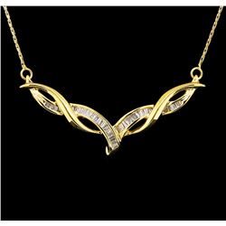 10KT and 14KT Yellow Gold 0.50ctw Diamond Necklace