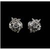 Image 1 : 18KT White Gold 0.30ctw Diamond Earrings