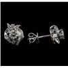 Image 2 : 18KT White Gold 0.30ctw Diamond Earrings