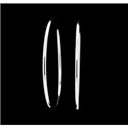 14KT White Gold Hoop Earrings