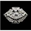 Image 1 : 14KT White Gold 0.68ctw Diamond Ring