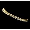 Image 2 : 14KT Yellow Gold 11.34ctw Diamond Tennis Bracelet
