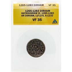 1265-1283 Dirham Kaykhusraw III Coin ANACS VF35