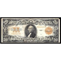 1922 $20 Large Size Gold Certificate Note