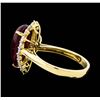 Image 3 : 14KT Yellow Gold 7.19ct Ruby and Diamond Ring