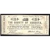 Image 1 : 1862 25 Cents The County of Augusta Note