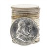Image 1 : Roll of (20) 1962-D Brilliant Uncirculated Franklin Half Dollar Coins