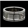 Image 1 : 14KT White Gold George Carter Jessop Roman Numeral Designer Ring