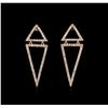 Image 1 : 14KT Rose Gold 0.90ctw Diamond Earrings