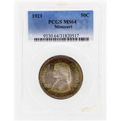 1921 Missouri Commemorative Half Dollar Coin PCGS MS64