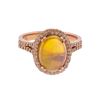Image 1 : 14KT Rose Gold 2.42ct Opal and Diamond Ring