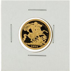 1984 Great Britain Sovereign Proof Gold Coin