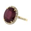 Image 2 : 14KT Yellow Gold 9.74ct Ruby and Diamond Ring