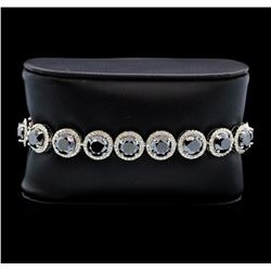14KT White Gold 34.08ctw Black Diamond Bracelet