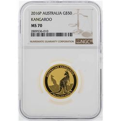 2016P Australia $50 Kangaroo Gold Coin NGC MS70