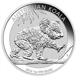 2016 1 oz Australian Silver Koala BU Coin