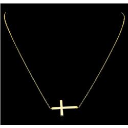 14KT Yellow Gold Cross Necklace
