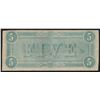 Image 2 : 1864 $5 The Confederate States of America Note