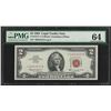 Image 1 : 1963 $2 Legal Tender Note STAR PMG Choice Uncirculated 64