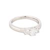 Image 2 : 14KT White Gold 0.66ctw Round Diamond Engagement Ring