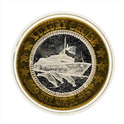 .999 Silver Luxury Cruise Lost Ship $10 Casino Gaming Token Limited Edition