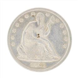 1861 Seated Liberty Half Dollar Coin