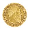 Image 1 : 1877 Belgium 20 Francs Gold Coin