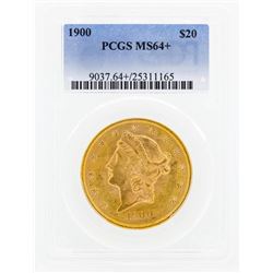1900 $20 Liberty Head Double Eagle Gold Coin PCGS MS64+