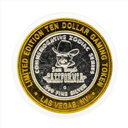 .999 Silver Sam Boyds California $10 Casino Gaming Token Limited Edition