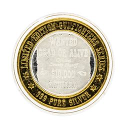 .999 Silver Jesse James and Frank James $10 Casino Gaming Token Limited Edition