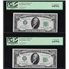 Image 1 : Lot of (2) 1950A $10 Federal Reserve Notes STAR PCGS Very Choice New 64PPQ