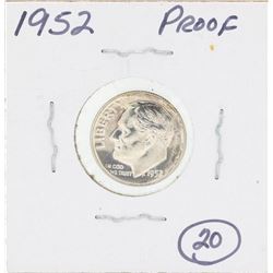 1952 Roosevelt Proof Silver Dime Coin