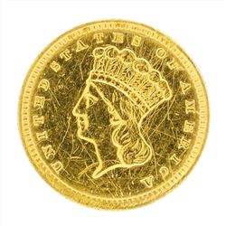1859 $1 Indian Princess Head Gold Coin