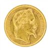 Image 1 : 1865 Napoleon III 20 Francs Gold Coin