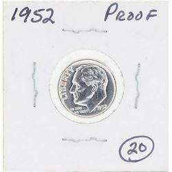 1952 Roosevelt Proof Silver Dime Coin