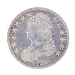 1824 Capped Bust Half Dollar Coin