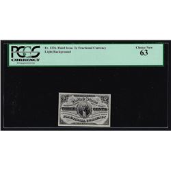 1863 Three Cents Third Issue Fractional Currency Note PCGS Choice New 63