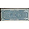 Image 2 : 1864 $10 Confederate States of America Note