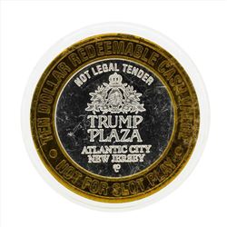.999 Silver Trump Plaza $10 Casino Gaming Token Limited Edition