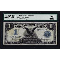 1899 $1 Black Eagle Silver Certificate Note PMG VF25