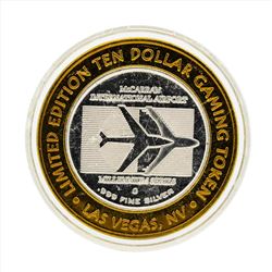 .999 Silver McCarran International Airport $10 Casino Gaming Token Limited Editi