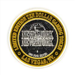 .999 Silver New York New York $10 Casino Gaming Token Limited Edition