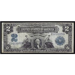 1899 $2 Mini Porthole Silver Certificate Note