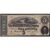 Image 1 : 1864 $5 Confederate States of America Note